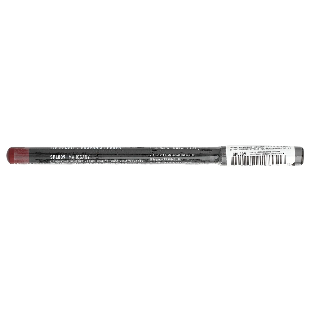 NYX Professional Makeup, Slim Lip Pencil, красное дерево 809, 1,04 г (0,03 унции)