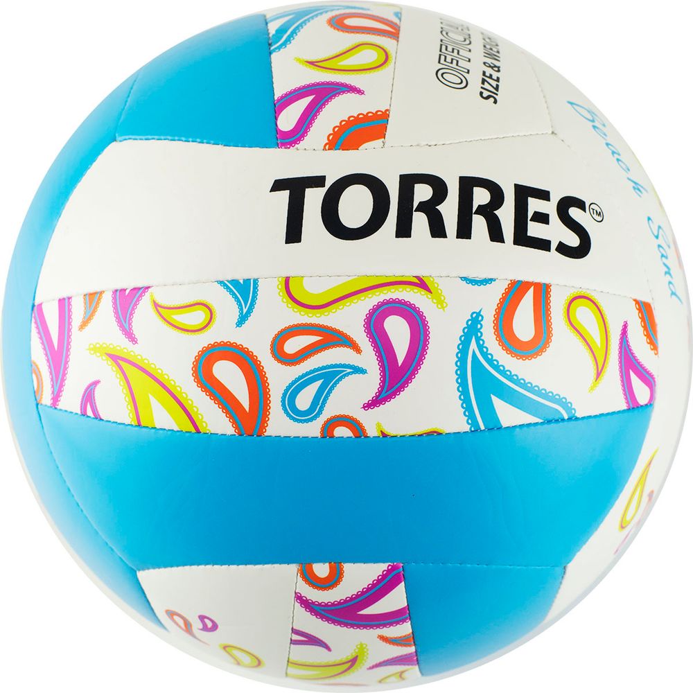 Мяч для пляжного волейбола TORRES Beach Sand Blue V32095B, размер 5