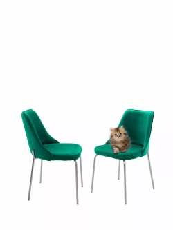 Стул "Флорес" 2 шт. Антивандальная ткань, Серебряные ножки