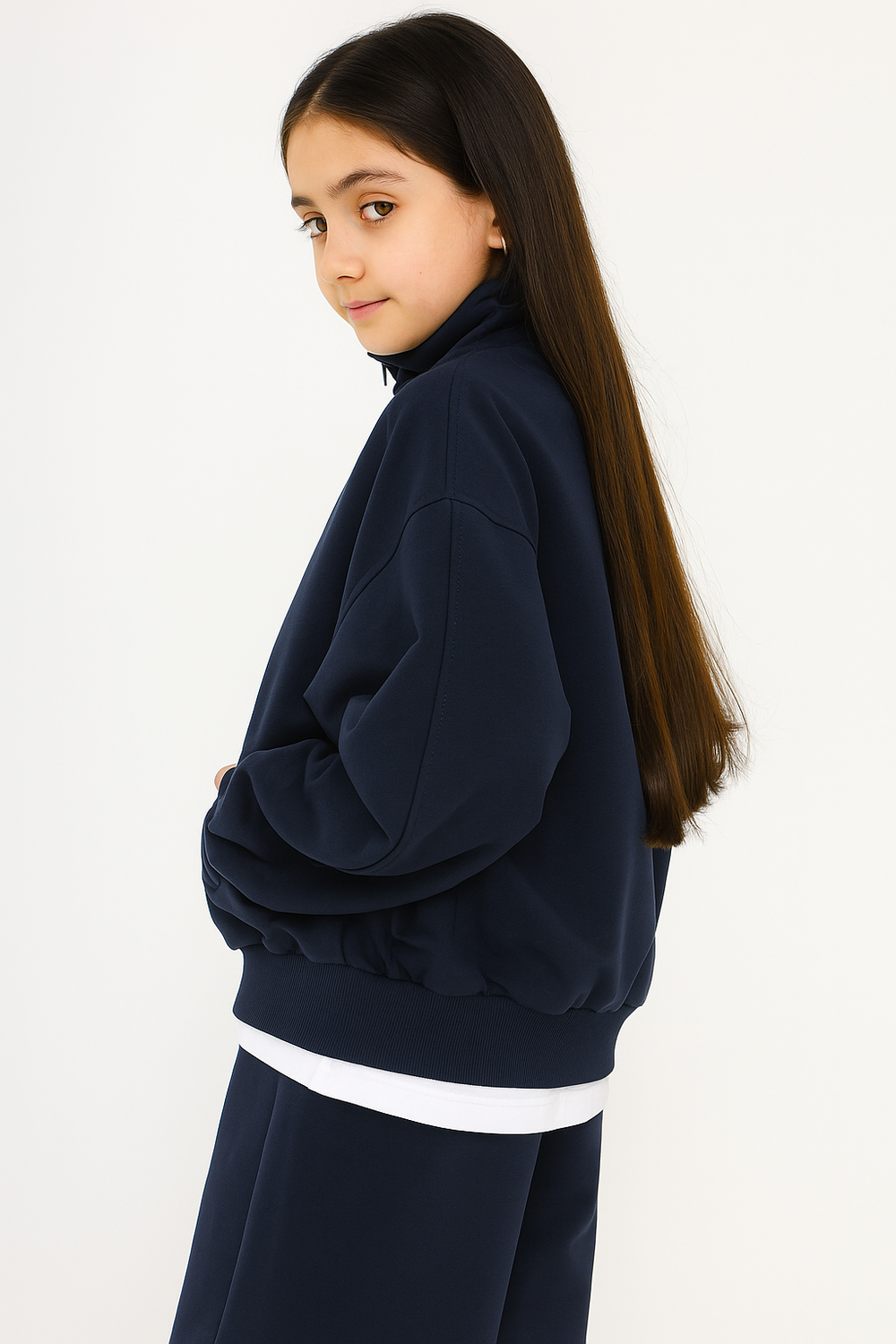 Кофта спортивная School, синяя