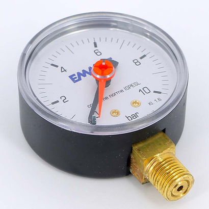 Манометр радиальный газовый EMMETI 100 мбар 1/4" D63