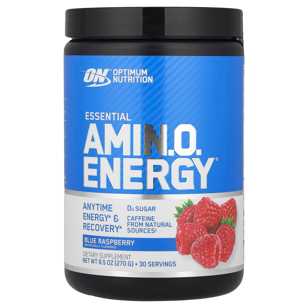 Optimum Nutrition, Essential Amin.O. Energy®, голубая малина, 270 г (9,5 унции)