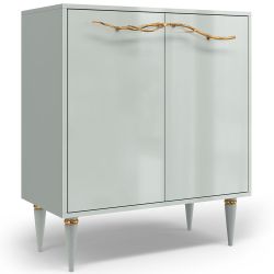 Комод Арт Колор Классик Голд с 2 полками Серый дым