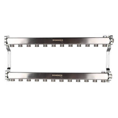 Коллекторная группа для радиаторного отопления ROMMER RMS4401 - 1" на 12 контуров 3/4"EK