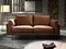 Диван 2-местный 6222 SL из табачно-коричневой кожи
