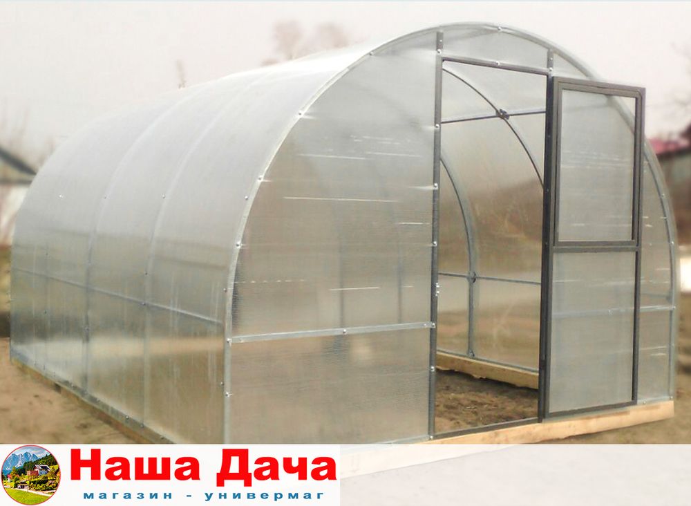 Теплица Усиленная &quot;Стандарт Делюкс&quot; 3х8 метров (каркас + поликарбонат 6 мм) магазин Наша Дача
