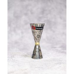 Джиггер 25/50 мл нерж. хром с рисунком B'Guys P.L.- Barbossa