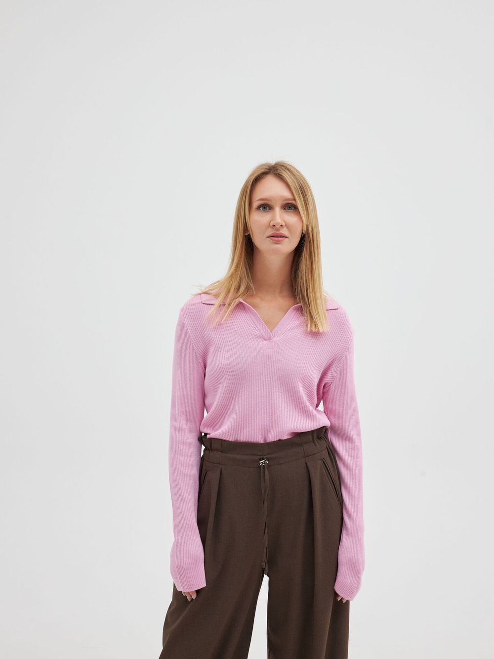 Поло с длинным рукавом