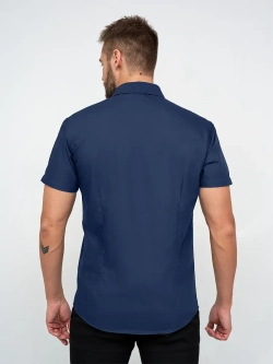 Рубашка приталенная с коротким рукавом