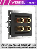 Акустическая розетка (черный матовый) W1185008