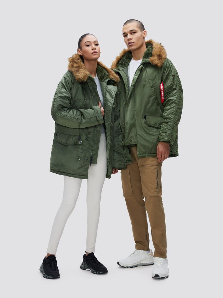 Парка Alpha Industries N-3B Regular Fit Sage Green (зеленая)