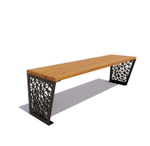 Банкетка стальная "Сколково" лиственница 2,0м, дуб