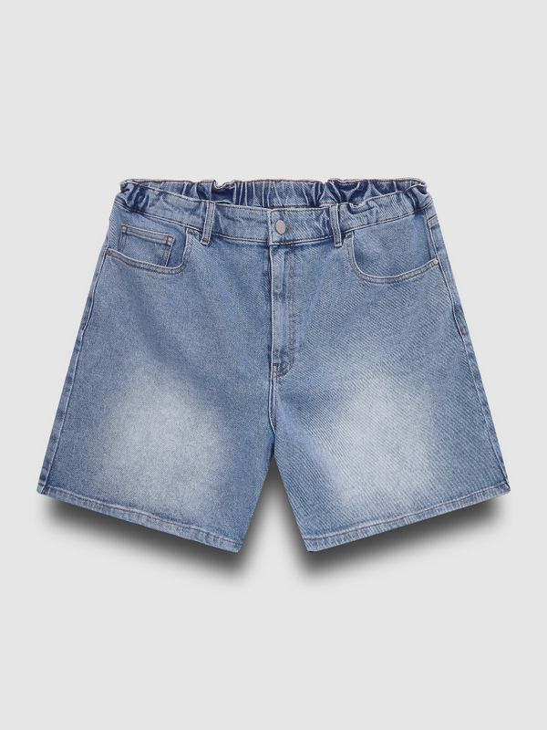 Шорты из денима на резинке, голубой