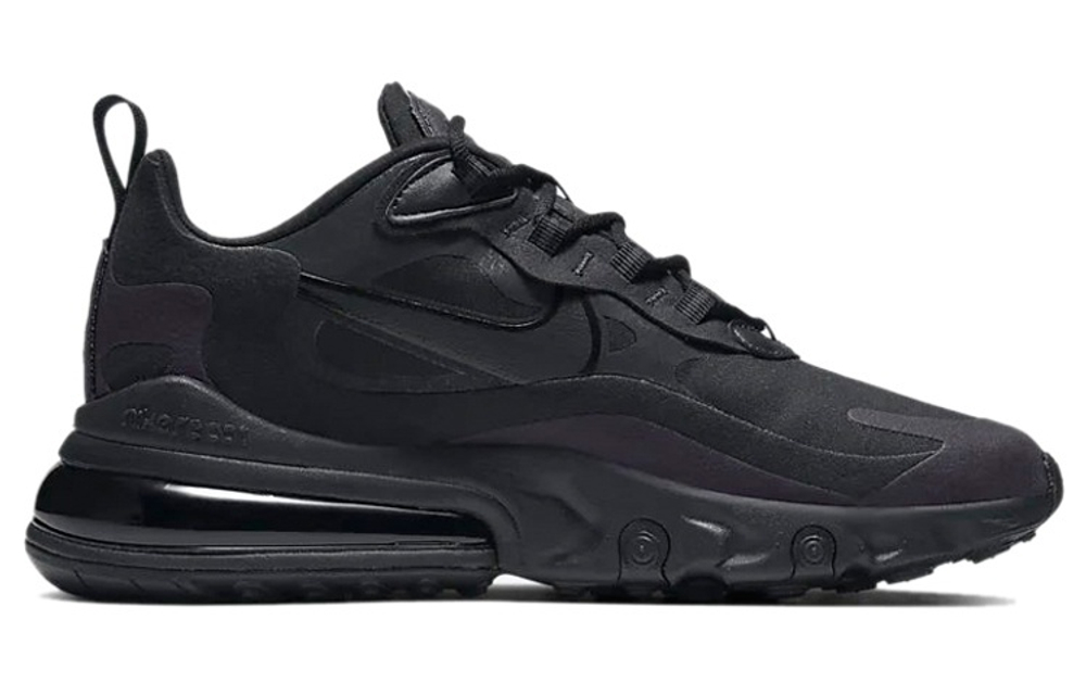 Nike Air Max 270 React woven air cushion low-top running shoes women's black