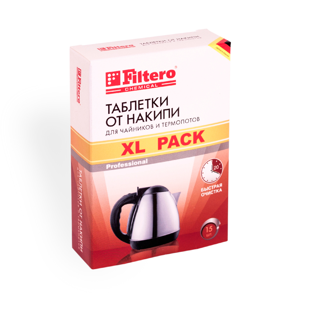 Таблетки от накипи д/чайников Filtero XL Pack, арт 609