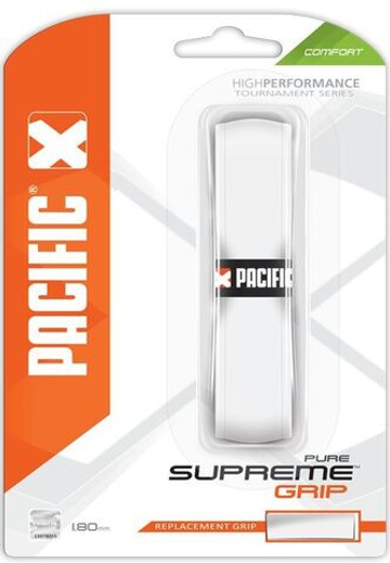 Намотки теннисные базовая Pacific Supreme Grip Pure white 1P
