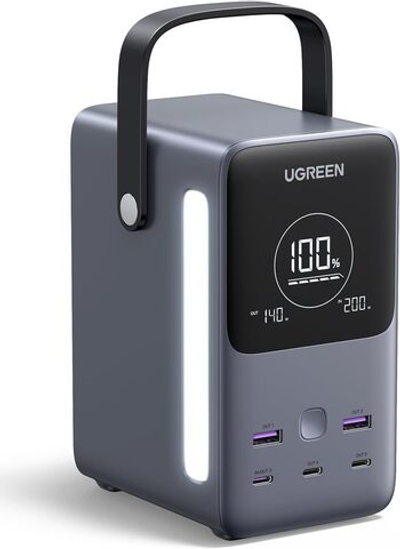 Мобильный аккумулятор Power Bank, 48000mAh, DigitalDisplay, 300W, серый, UGREEN 25286