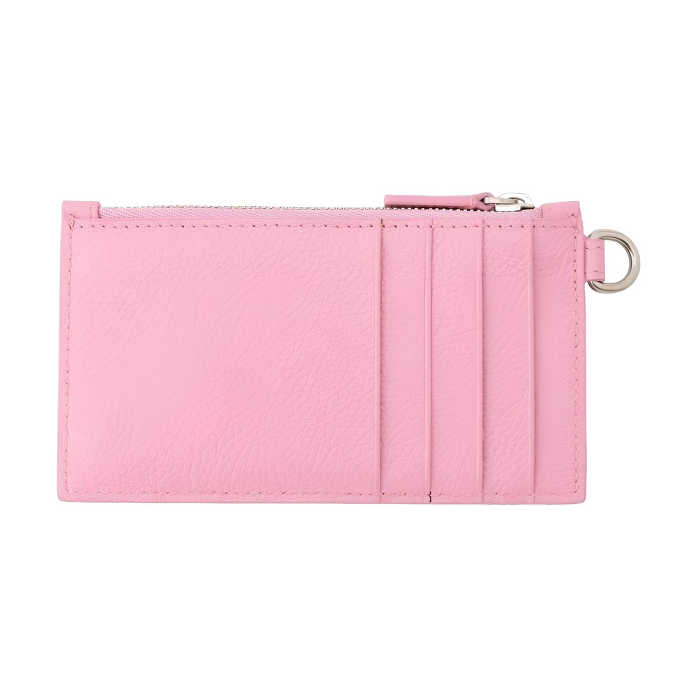 Balenciaga Cash Key Ring Cow Leather Card Holder Card Holder Women"s Pink