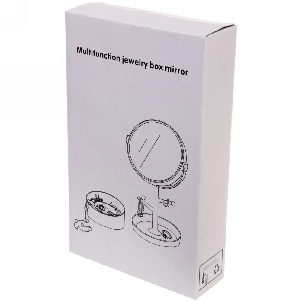 Зеркало настольное с органайзером для косметики «Beauty - Look», цвет розовый, 33*14.5см