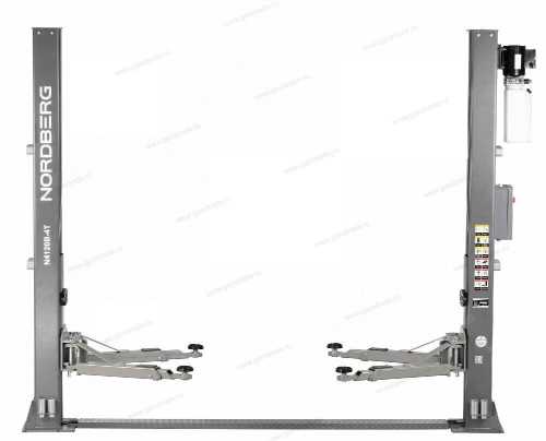 Подъемник 2х стоечный, механическая разблокировка (серый) N4120B-4G