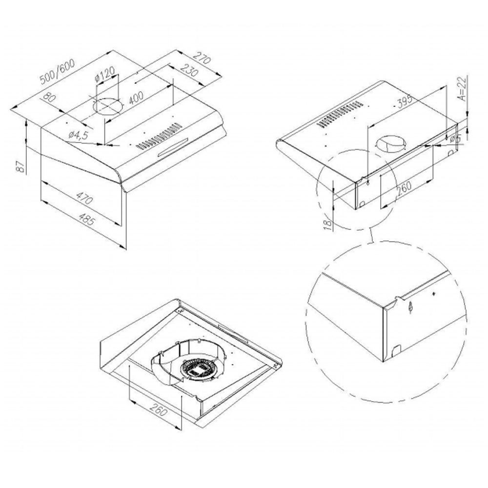 Кухонная вытяжка MAUNFELD MPA 50 коричневый