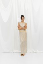 Блуза-топ из пайеток удлиненный