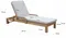 Шезлонг Rimini из массива акации с бежевым матрасом