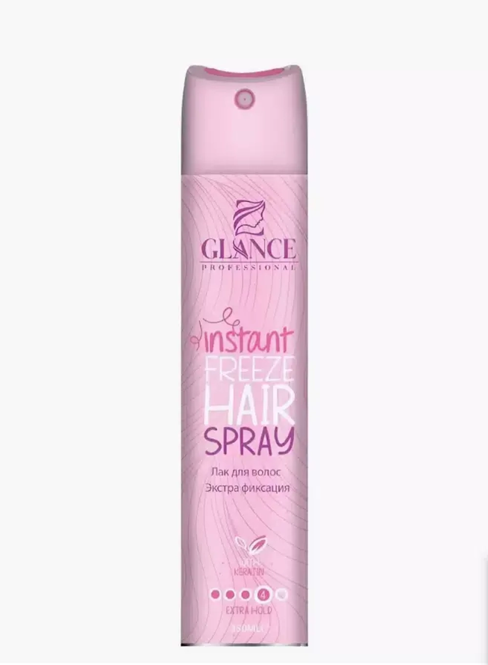 "GLANCE" Лак для волос с кератином KERATIN экстра сильная фиксация 250мл