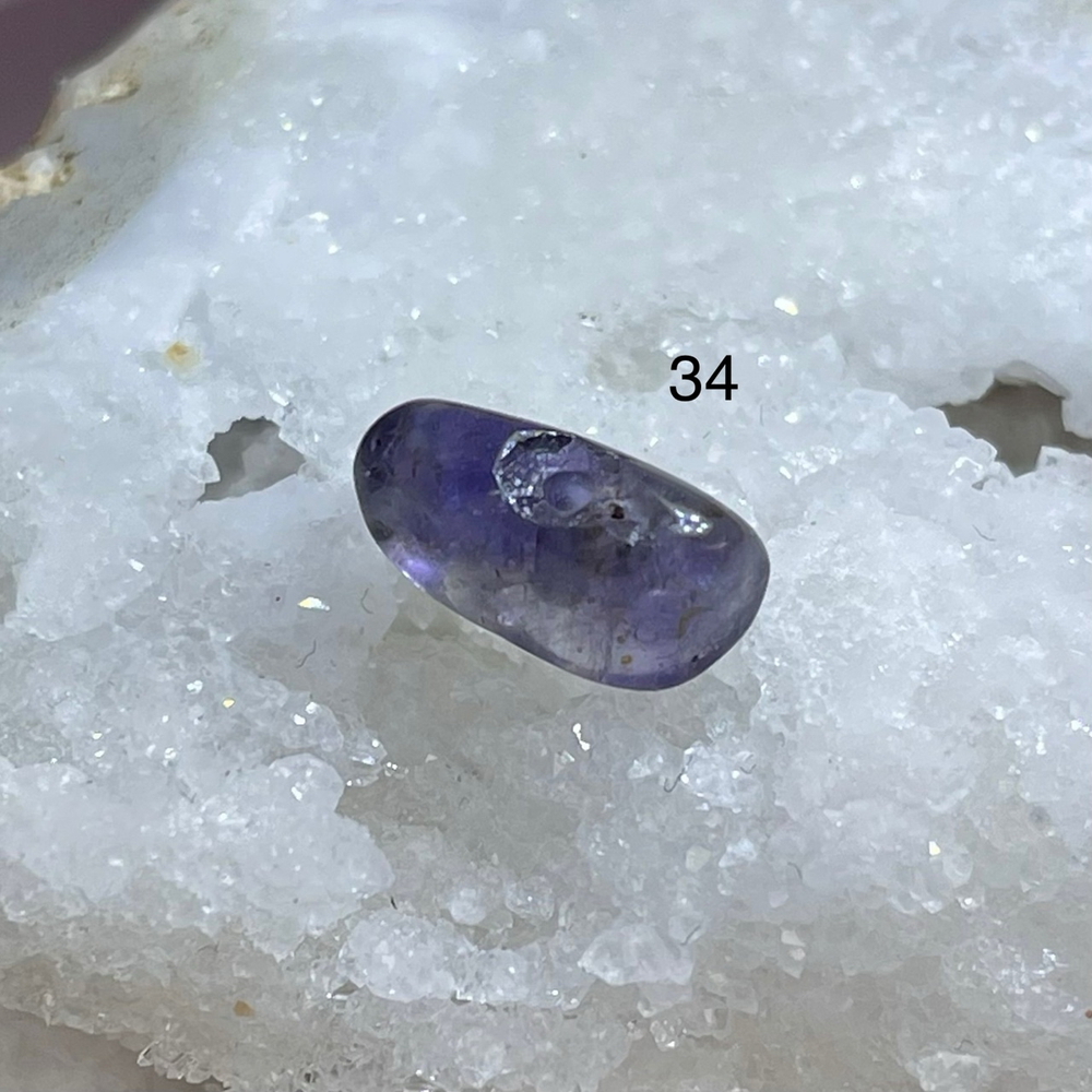 51608 Иолит Кордиерит Бусина галтовка 9-15мм-27