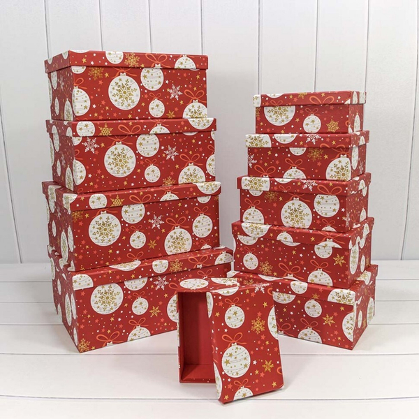
          Коробка 34 х 26 х 15.3 см Набор 10 шт "Новый год" (Красный)