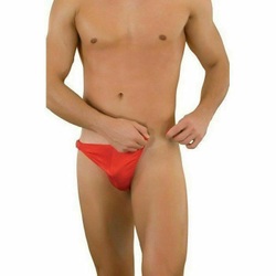 Мужские трусы тонги красные на застежке La Blinque LB15125
