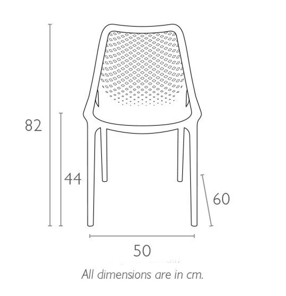 Стул пластиковый, Siesta Contract Air, темно-серый