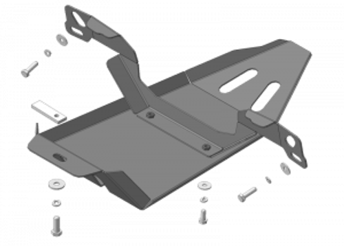Усиленная защита Motodor зад. дифференциала. 3 мм, сталь. для Land Rover Freelander II 2006-2012,Land Rover Freelander II 2012-2015 арт.13223