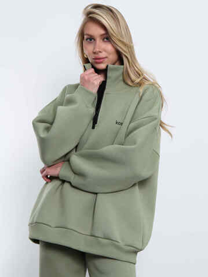 Свитшот на молнии Everest Олива