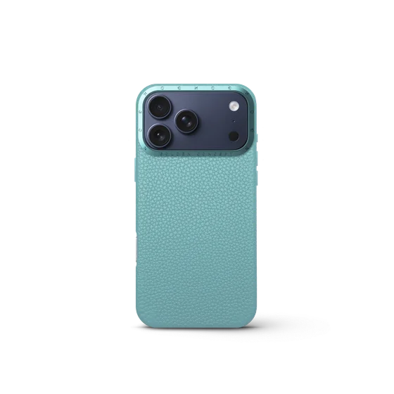 Чехол для iPhone 17 - Зернистая кожа - голубой