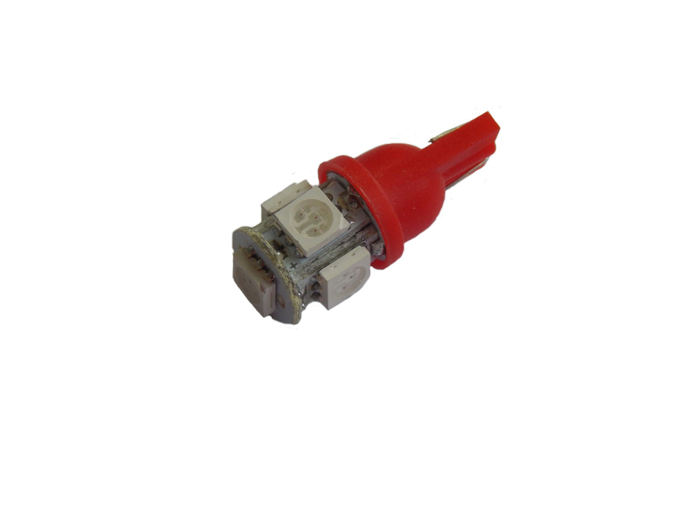Лампа светодиодная T10 SMD 5 12V RED 41163 лампа 41163