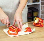 Набор разделочных досок из 3х шт ТРИНИТИ с удобным изгибом разных цветов (S:25×18,5см, M:29,5×22см,L:34×25,5см)