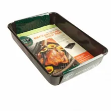 Поддон прямоугольный с антипригарным покрытием, 35х26 см, Big Green Egg