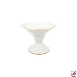 Конфетница на ножке Bernadotte Белый узор 13 см