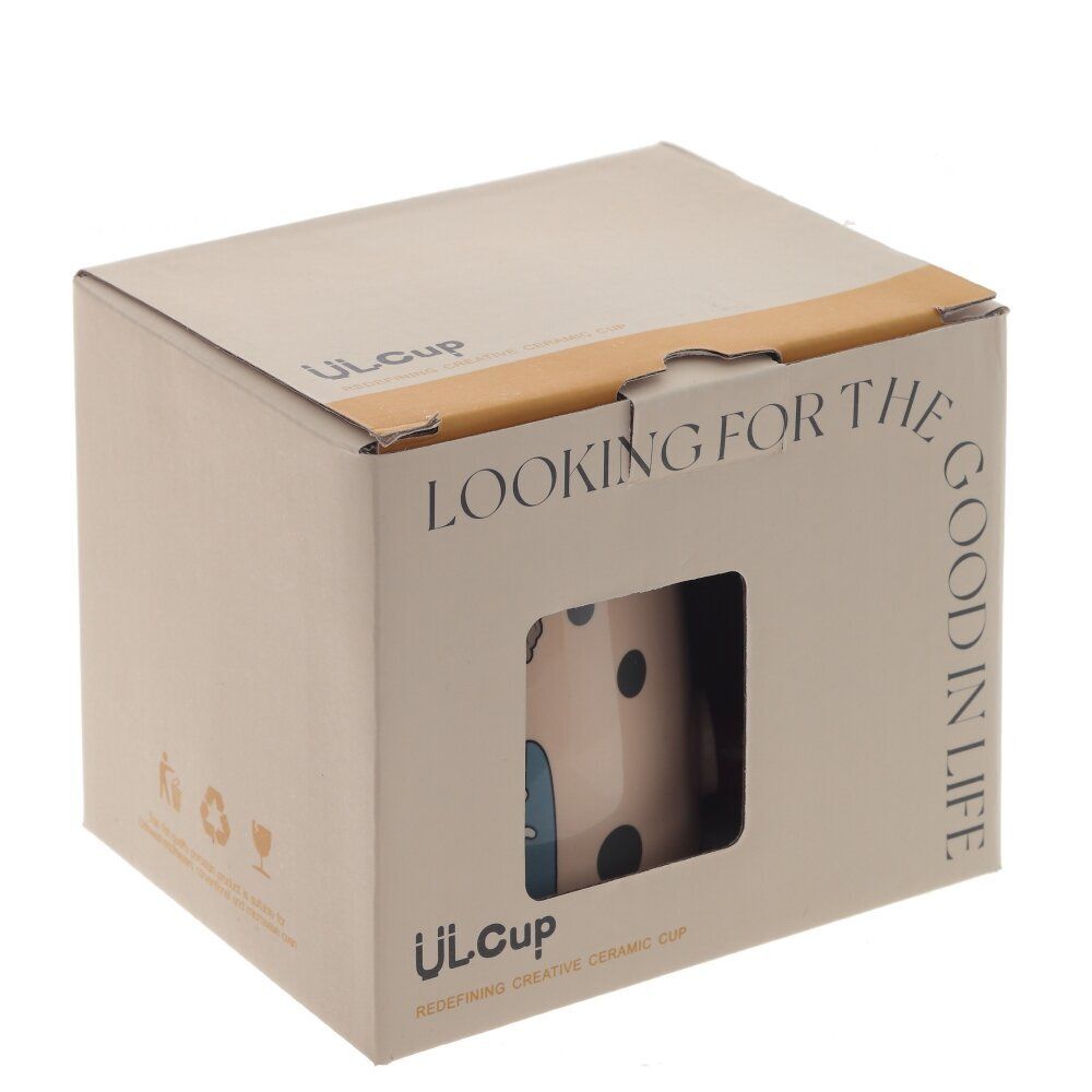 GAEM Кружка с крышкой и ложкой, 400 мл, L13,5 W9,5 H9,5 см, 4в.