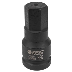Головка-бита ударная 6-гранная 26мм,3/4'' Forsage F-26410026MPB