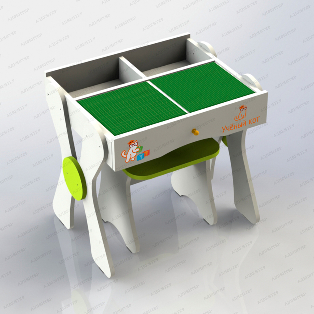 Комплект детской мебели-стол для конструирования 3 в 1 + стул