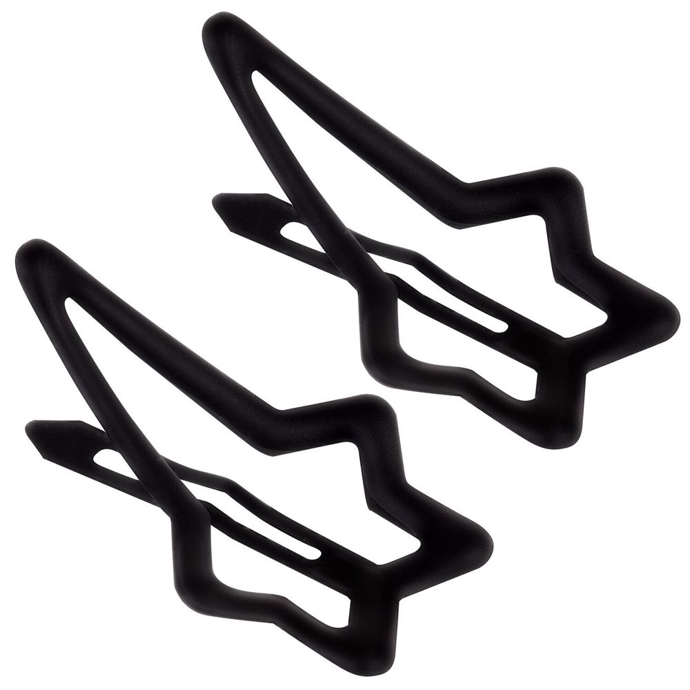 Заколки для волос НАБОР 2 шт., 5,5 см, клик-клак, soft touch, чёрный, MONTE VITA, 457081