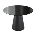 Стол круглый Ikon 100, керамика глянцевая, черная