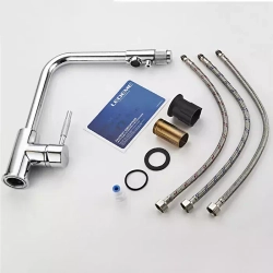 Смеситель для кухни с выходом для питьевой воды, переключатель на изливе (латунь) (1/10) L4155-3