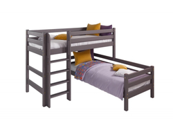 Вариант 7 Угловая кровать "Соня" с прямой лестницей Лаванда