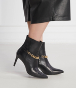 Кожаные ботильоны TWINSET - черный(222TCT01G)