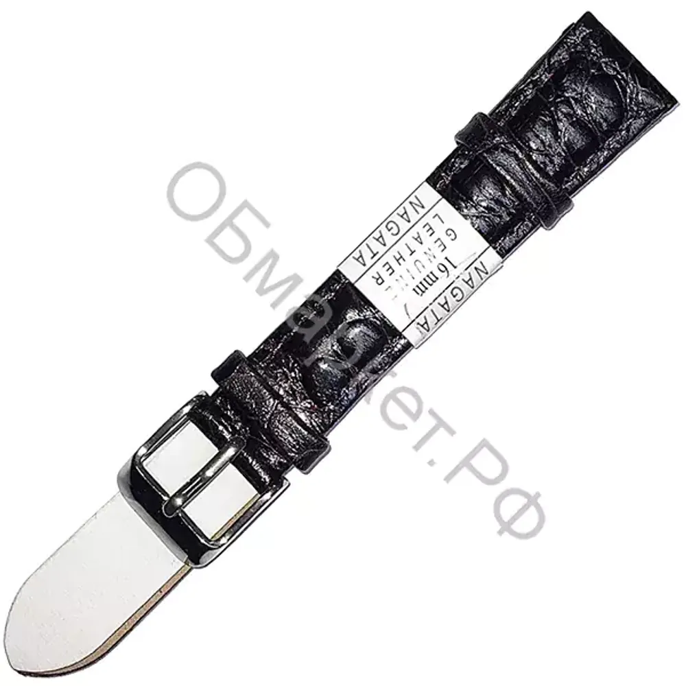 Ремешок для часов Nagata Leather 16мм, коричневый с тиснением