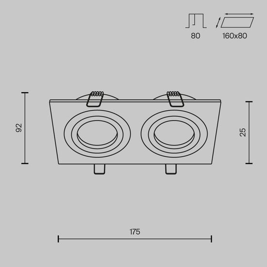 Встраиваемый светильник Technical DL024-2-02W