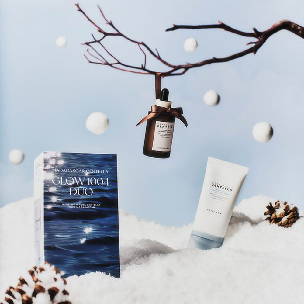 SKIN1004 Набор для сияния кожи (восстанавливающая сыворотка + дневной крем с spf) Madagascar Centella Glow 1004 Duo